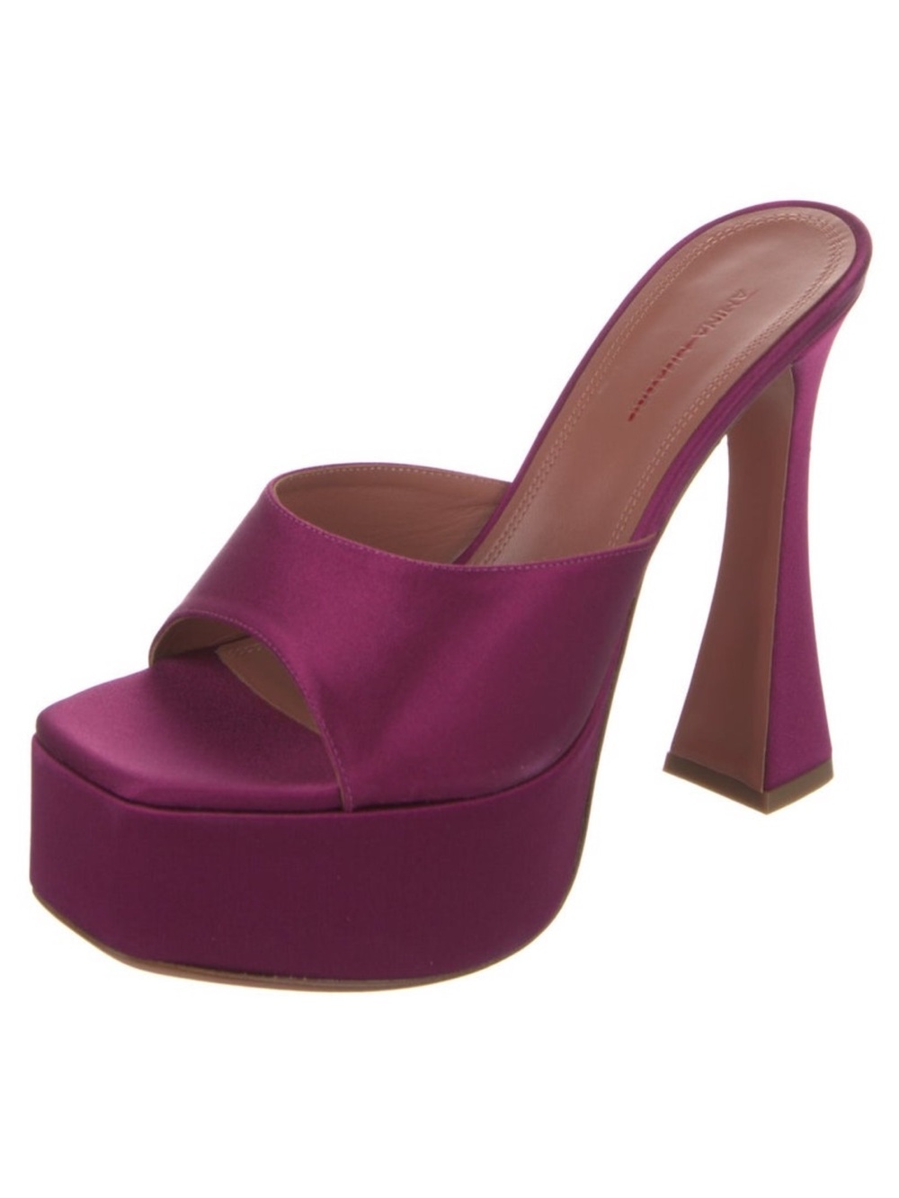 Amina Muaddi Dalida Satin Heels